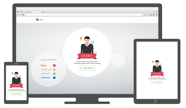 Creare local landing page